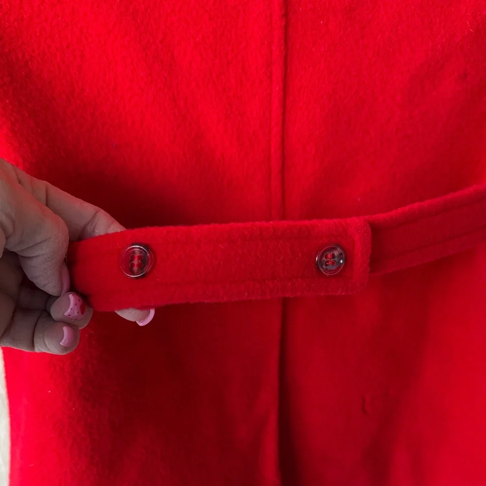 Vintage Classic Red Kids Peacoat 3 to 4 T size tag is worn out
